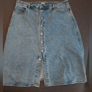 OLD NAVY Denim Button-Front Skirt SIZE 14